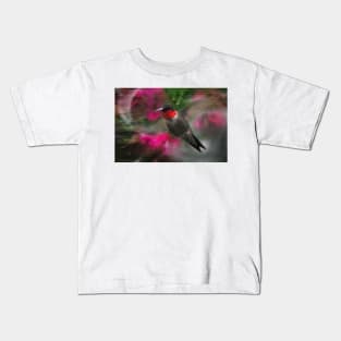 Hummingbird with Pink Kids T-Shirt